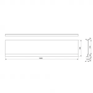 DEEP PLAIN NIKA panel 160x36cm 73202