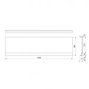 DEEP PLAIN NIKA panel 130x36cm 72956