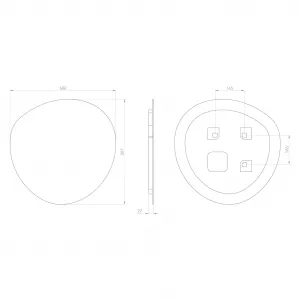 SAPHO - STEN LED podsvietené zrkadlo 60x60cm NA260