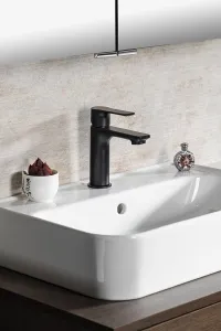 Umývadlová batéria PAX bez výtoku, čierna matná XA02/15
