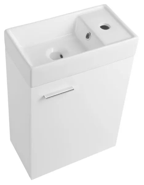 ZOJA skrinka s keramickým umývadlom 40x22 cm, biela 51049A-02