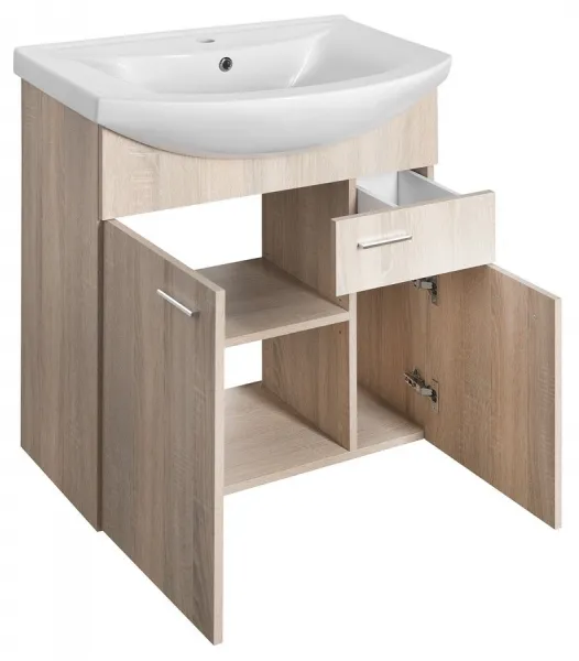ZOJA umývadlová skrinka 71,5x74x34cm, dub platina 51175