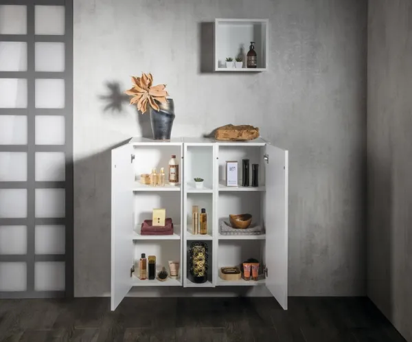 SAPHO - ESPACE skrinka 35x94x32cm, 1x dvierka, ľavá/pravá, biela lesk ESC530-3030