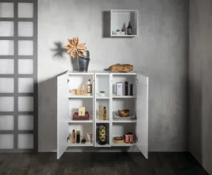 SAPHO - ESPACE skrinka 35x94x32cm, 1x dvierka, ľavá/pravá, biela lesk ESC530-3030