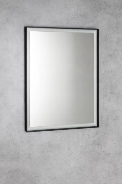 SAPHO - SORT zrkadlo s LED osvetlením 60x80cm, bezdotykový IR senzor, 2700-6500K, čierna mat ST080S