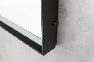 SAPHO - SORT zrkadlo s LED osvetlením 60x80cm, bezdotykový IR senzor, 2700-6500K, čierna mat ST080S