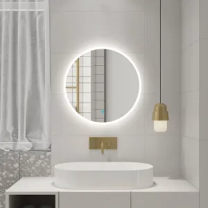 AQUALINE - URSA LED podsvietené zrkadlo priemer 60cm, dotykový senzor, stmievateľné UR060