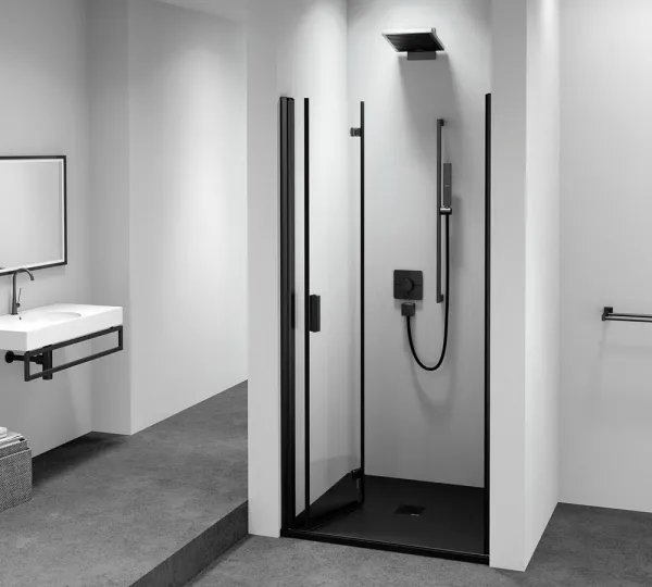 POLYSAN - ZOOM BLACK sprchové dvere do niky 800 lavé, číre sklo ZL4815BL-01
