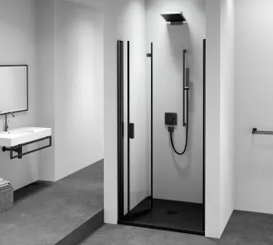 POLYSAN - ZOOM BLACK sprchové dvere do niky 800 lavé, číre sklo ZL4815BL-01