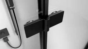 POLYSAN - ZOOM BLACK štvorcová sprchová zástena 700x700, rohový vstup ZL4715BL-02