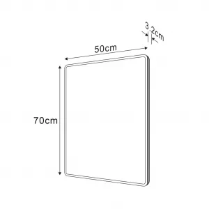SAPHO - PIRI zrkadlo s LED osvetlením 50x70cm PR500