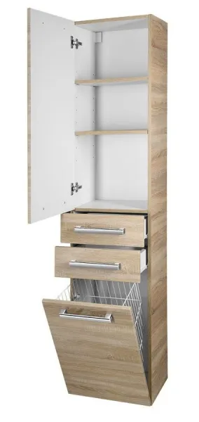 VEGA skrinka vysoká s košom, 40x184x31 cm, dub platin VG980