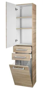 VEGA skrinka vysoká s košom, 40x184x31 cm, dub platin VG980