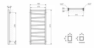SAPHO - ZIG vykurovacie teleso 500x1572 biela ZG516