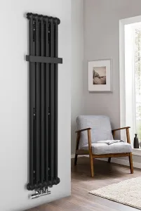 SAPHO - FEDE vykurovacie teleso 1500x306 6 segmentov, čierna matná IR191