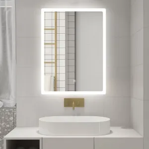 AQUALINE - FAGO LED podsvietené zrkadlo 60x80cm, dotykový senzor, stmievateľné FA060