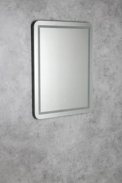 AQUALINE - SALICA zrkadlo s LED osvetlením 60x80cm, dotykový senzor, stmievateľné SC080
