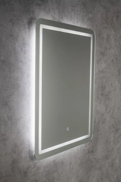 AQUALINE - SALICA zrkadlo s LED osvetlením 60x80cm, dotykový senzor, stmievateľné SC080