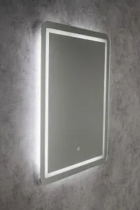 AQUALINE - SALICA zrkadlo s LED osvetlením 60x80cm, dotykový senzor, stmievateľné SC080