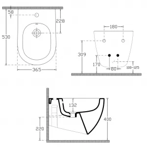 ISVEA - INFINITY bidet závesný 36,5x53cm, biela 10NF41001