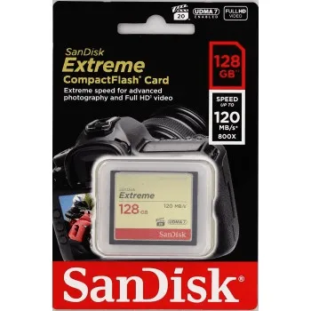 SanDisk Extreme CF 128 GB 120 MB/s zápis 85 MB/s UDMA7 85235110