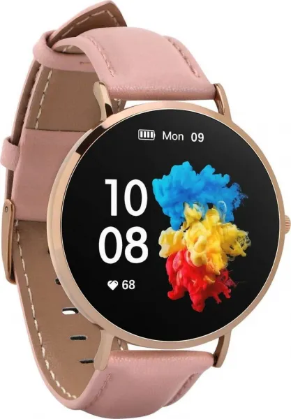 Garett Electronics Garett Smartwatch Verona zlatá, růžový řemínek