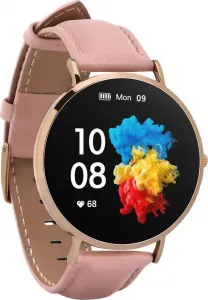 Garett Electronics Garett Smartwatch Verona zlatá, růžový řemínek