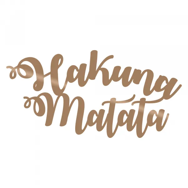 Wallity Nástěnná kovová dekorace HAKUNA MATATA zlatá