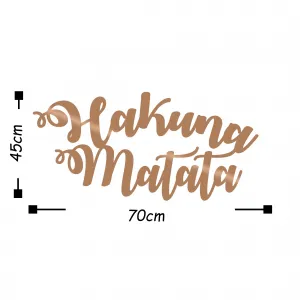 Wallity Nástěnná kovová dekorace HAKUNA MATATA zlatá