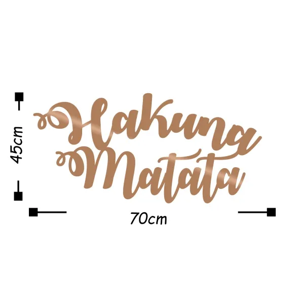 Wallity Nástěnná kovová dekorace HAKUNA MATATA zlatá