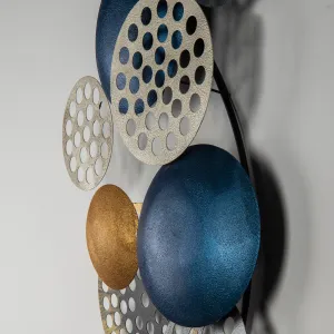 Hanah Home Nástenná kovová dekorácia Bronte 90x42 cm viacfarebná