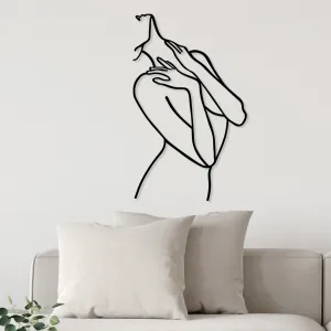 Hanah Home Nástenná dekorácia Žena 53x86 cm čierna