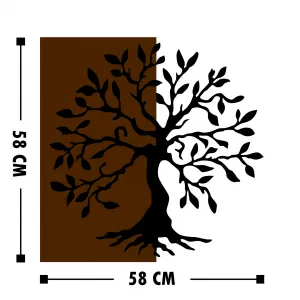 Hanah Home Nástenná dekorácia Agac strom orech/čierna