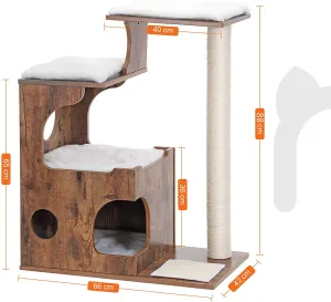 SONGMICS Mačacie škrabadlo Hidde 88 cm hnedé