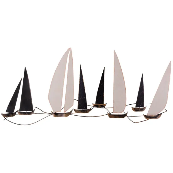 Hanah Home Kovová dekorácia na stenu Lode 117x52 cm viacfarebná