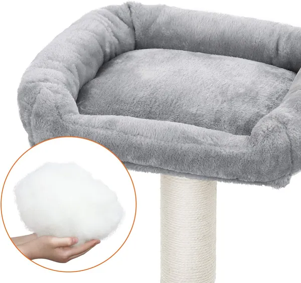 SONGMICS Mačacie škrabadlo Fedric 110 cm svetlo šedé