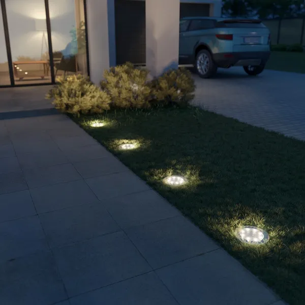 AmeliaHome Záhradné solárne lampy SOLUX 4 ks