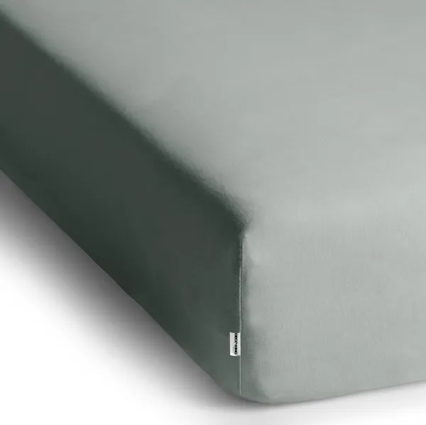 Bavlnené jersey prestieradlo s gumou DecoKing Amber oceľové, veľkosť 180-200x200+30