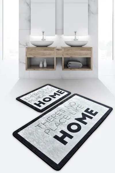 L'essentiel Súprava 2 kusov kúpeľňových predložiek Like Home čierna/biela