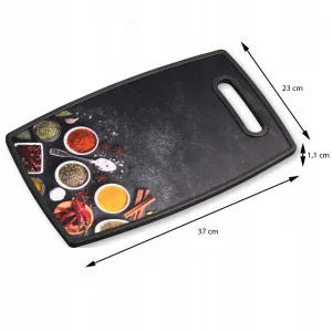 Kesper Doska na krájanie SPICES 37x23 cm čierna