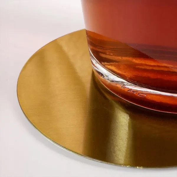 Excellent Houseware Súprava 6 podložiek pod pohár LIQUI zlatá
