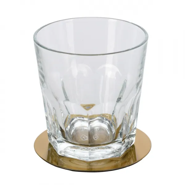 Excellent Houseware Súprava 6 podložiek pod pohár LIQUI zlatá