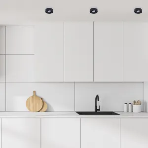 Eko-light Stropné vstavané svietidlo NUSA GU10 čierne
