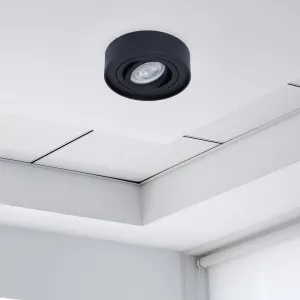 Eko-light Stropné vstavané svietidlo NUSA GU10 čierne