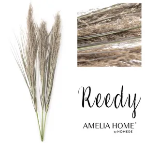 AmeliaHome Umelá kvetina PAMPLY 3 ks béžovo-hnedá