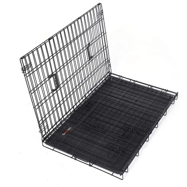 SONGMICS Prepravná klietka pre zvieratá Piper XL 107 cm čierna
