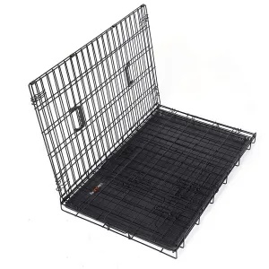 SONGMICS Prepravná klietka pre zvieratá Piper XL 107 cm čierna