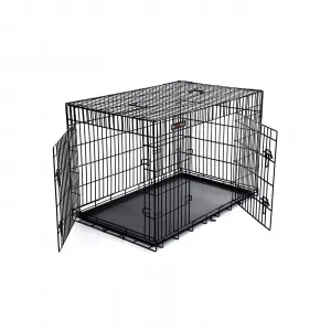 SONGMICS Prepravná klietka pre zvieratá Levino XXL 122 cm čierna