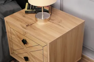 Hanah Home Nočný stolík Luna borovica