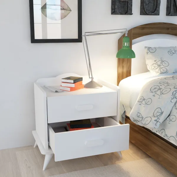 Hanah Home Nočný stolík Andaz biely